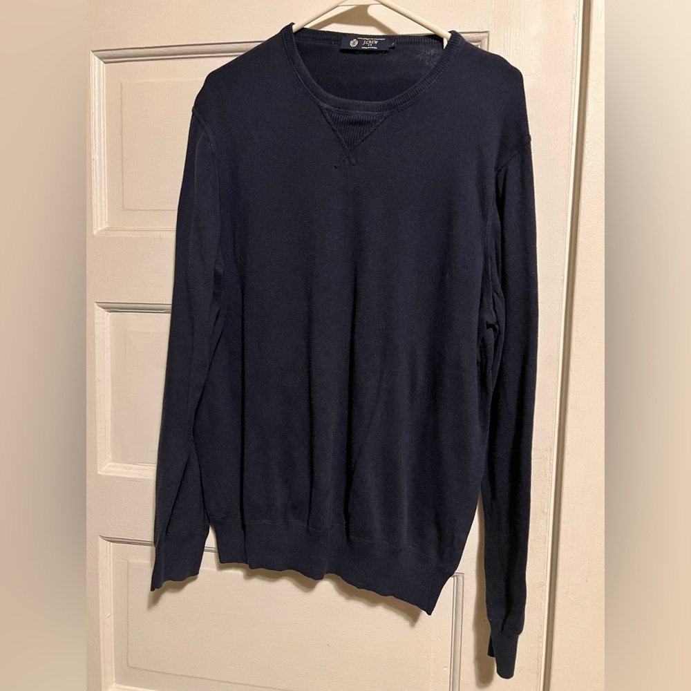 J Crew Navy Crewneck Sweater
